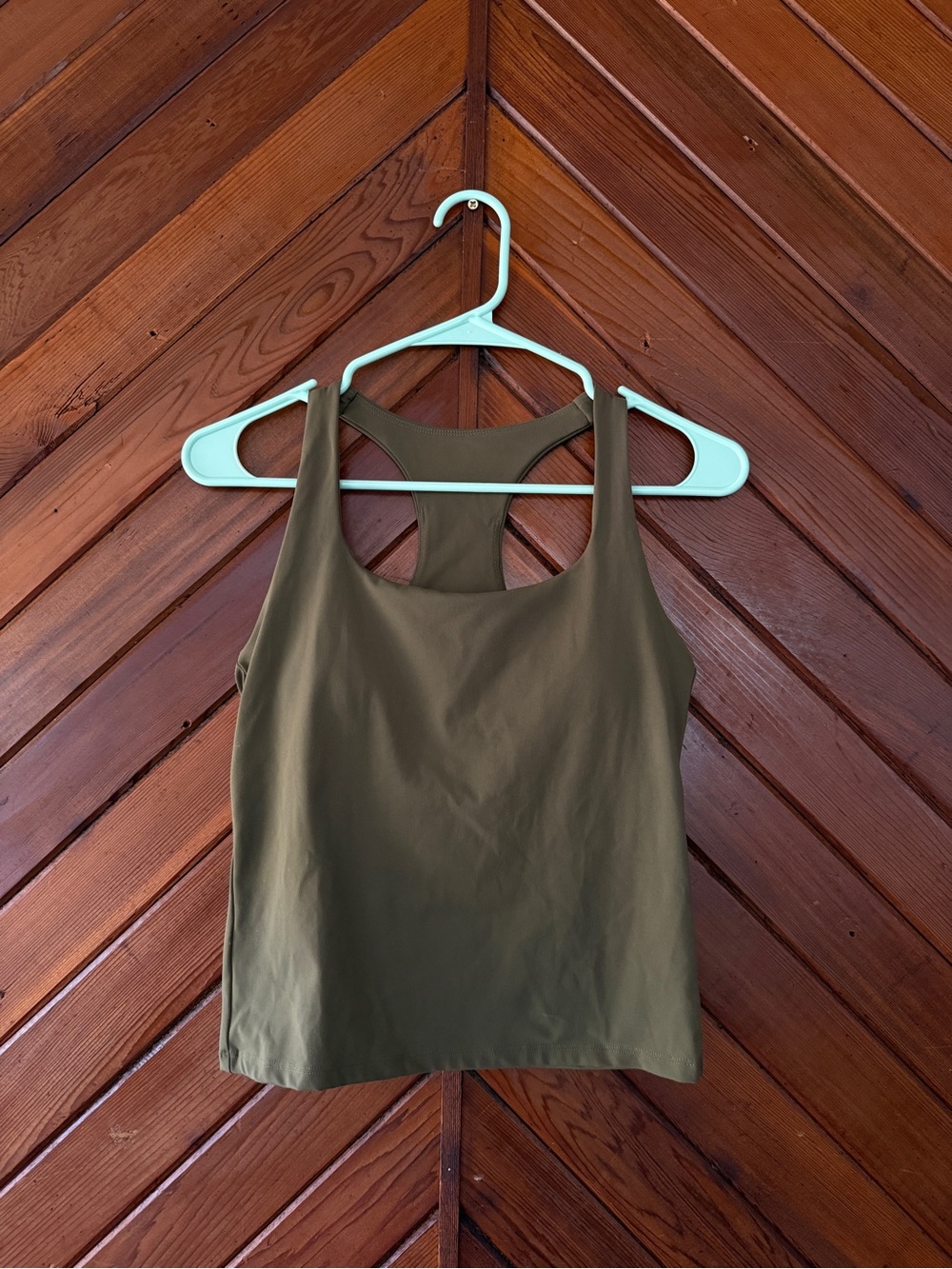 Olive Green Iwa Company Racerback Tank Top